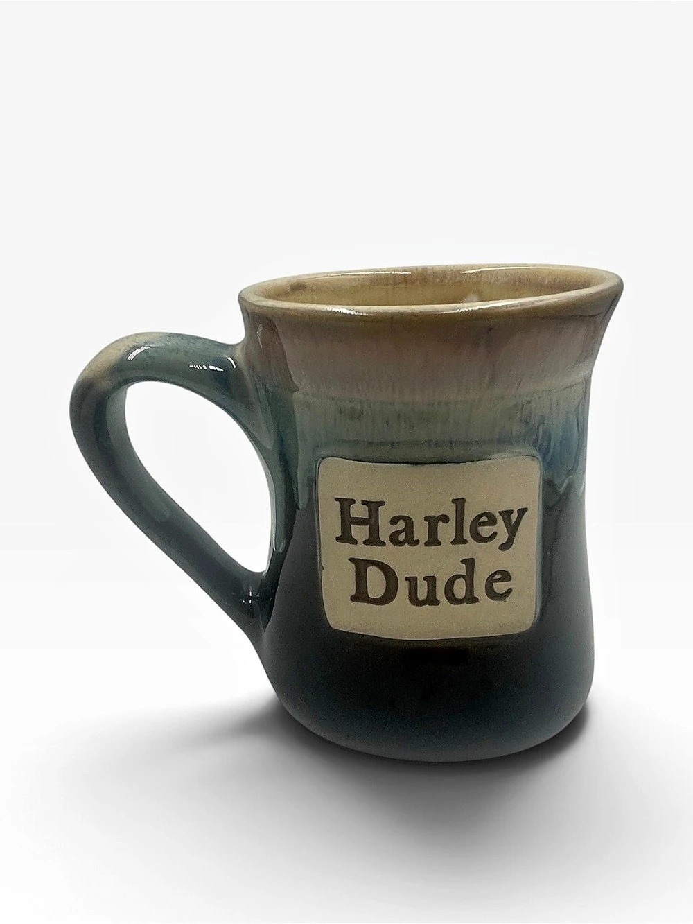 Tumbleweed Pottery Harley Dude Coffee Mug Black & Blue